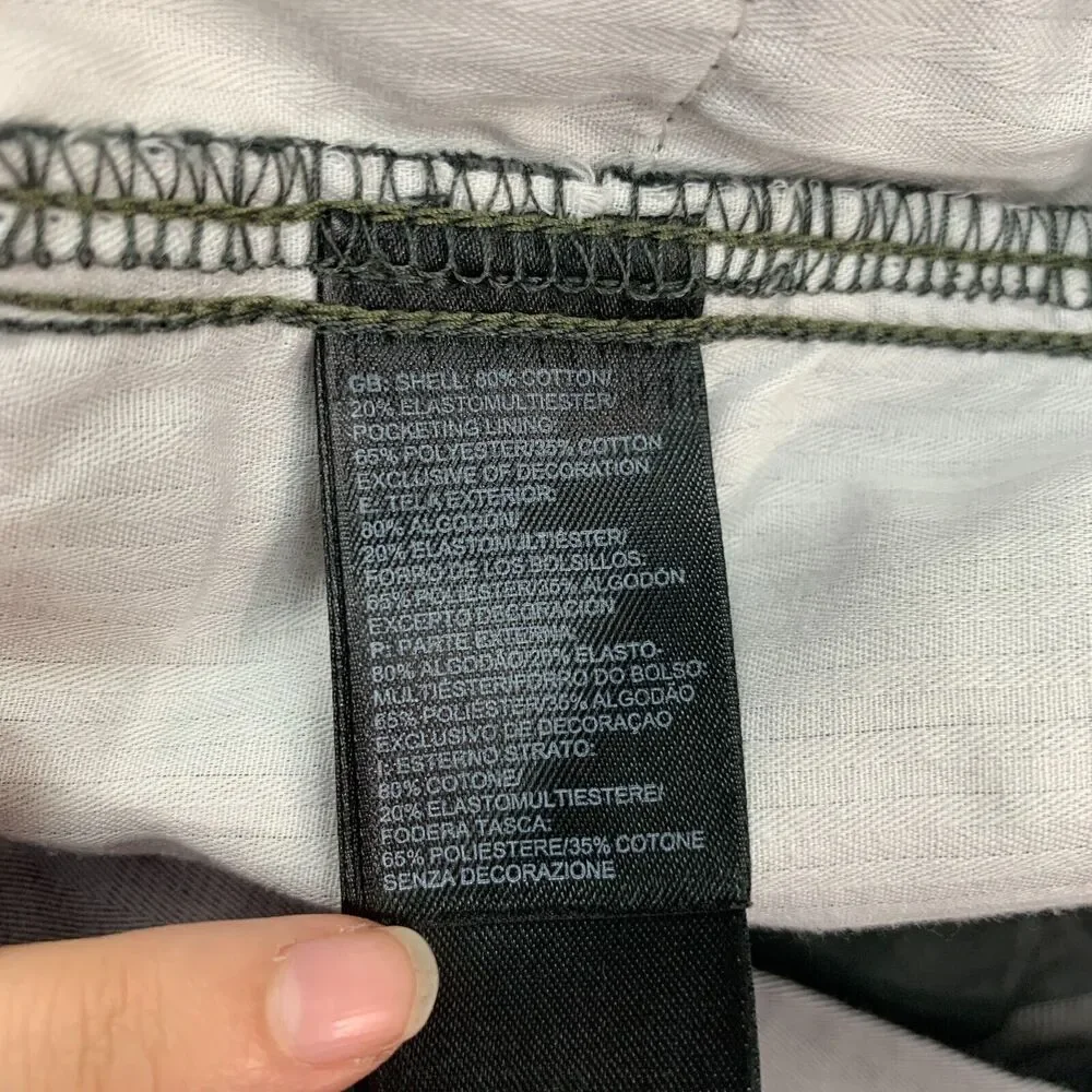 The North Face Narrows Short Mens 34 Gray Striped Stretch Cotton Belt Loops